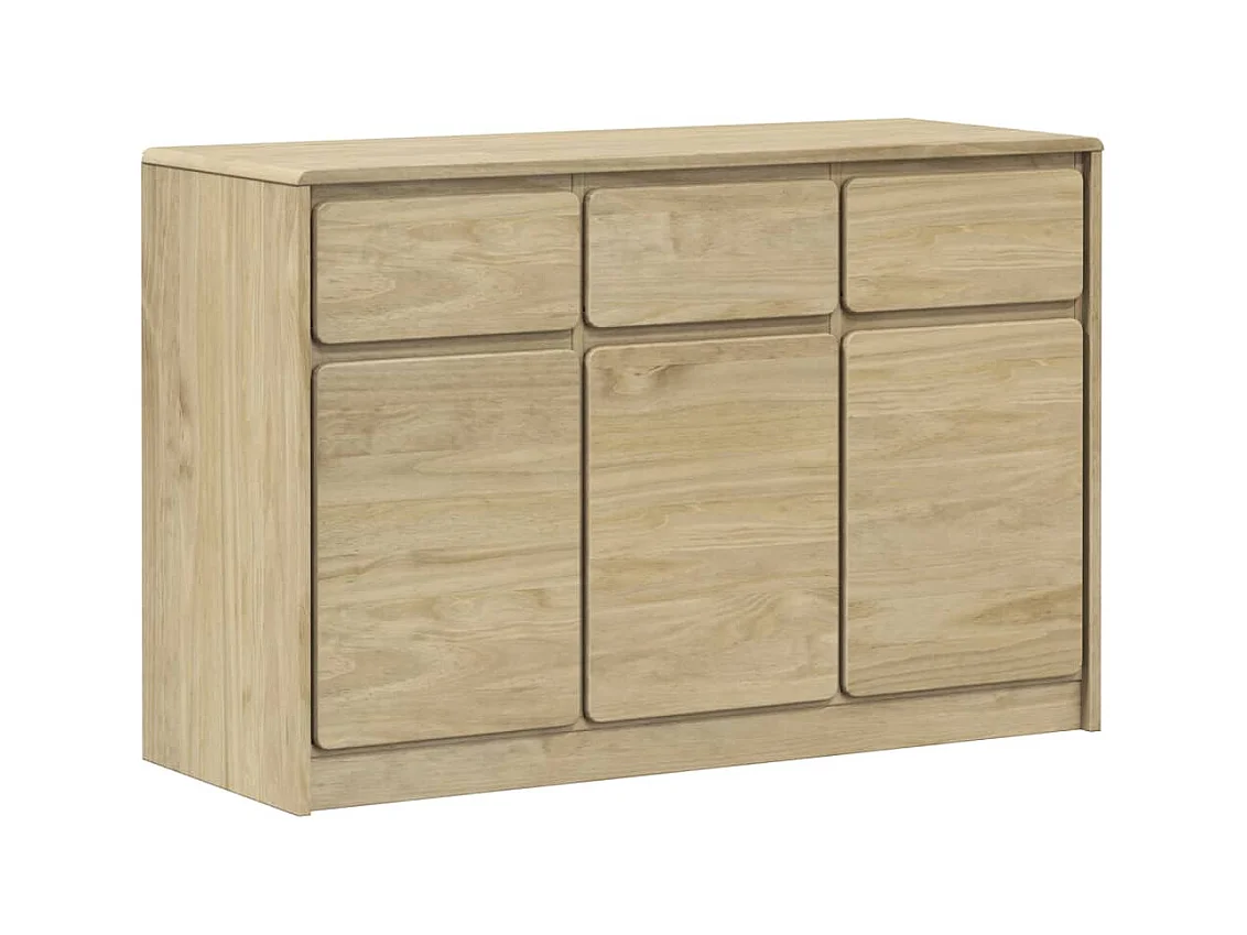 Buffet | Commode à tiroir | Meuble de rangement SAUDA chêne 114x43x75,5 cm bois massif de pin