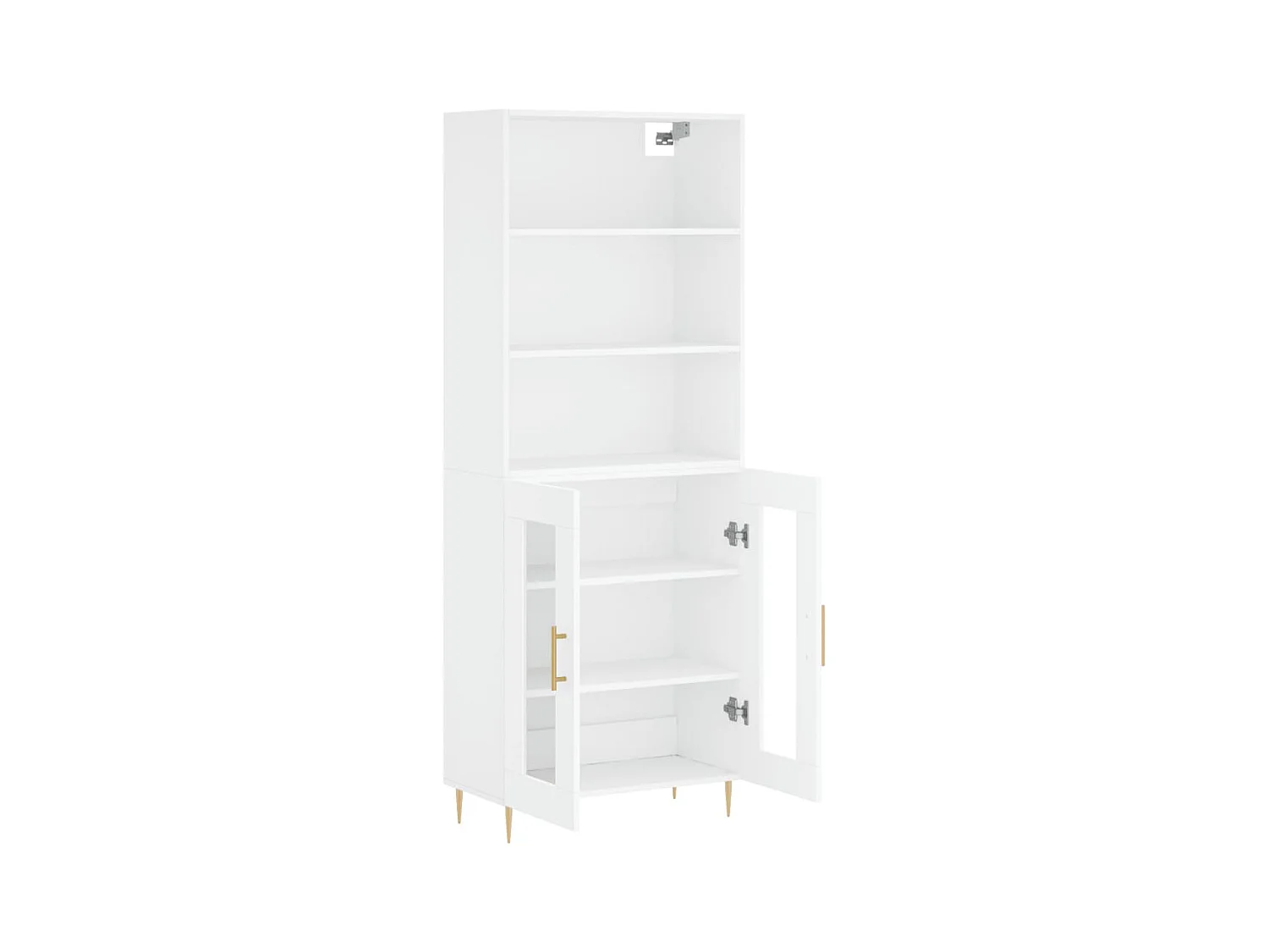 Credenza | Buffet | Armadio Bianca 69,5x34x180 cm in Legno Multistrato