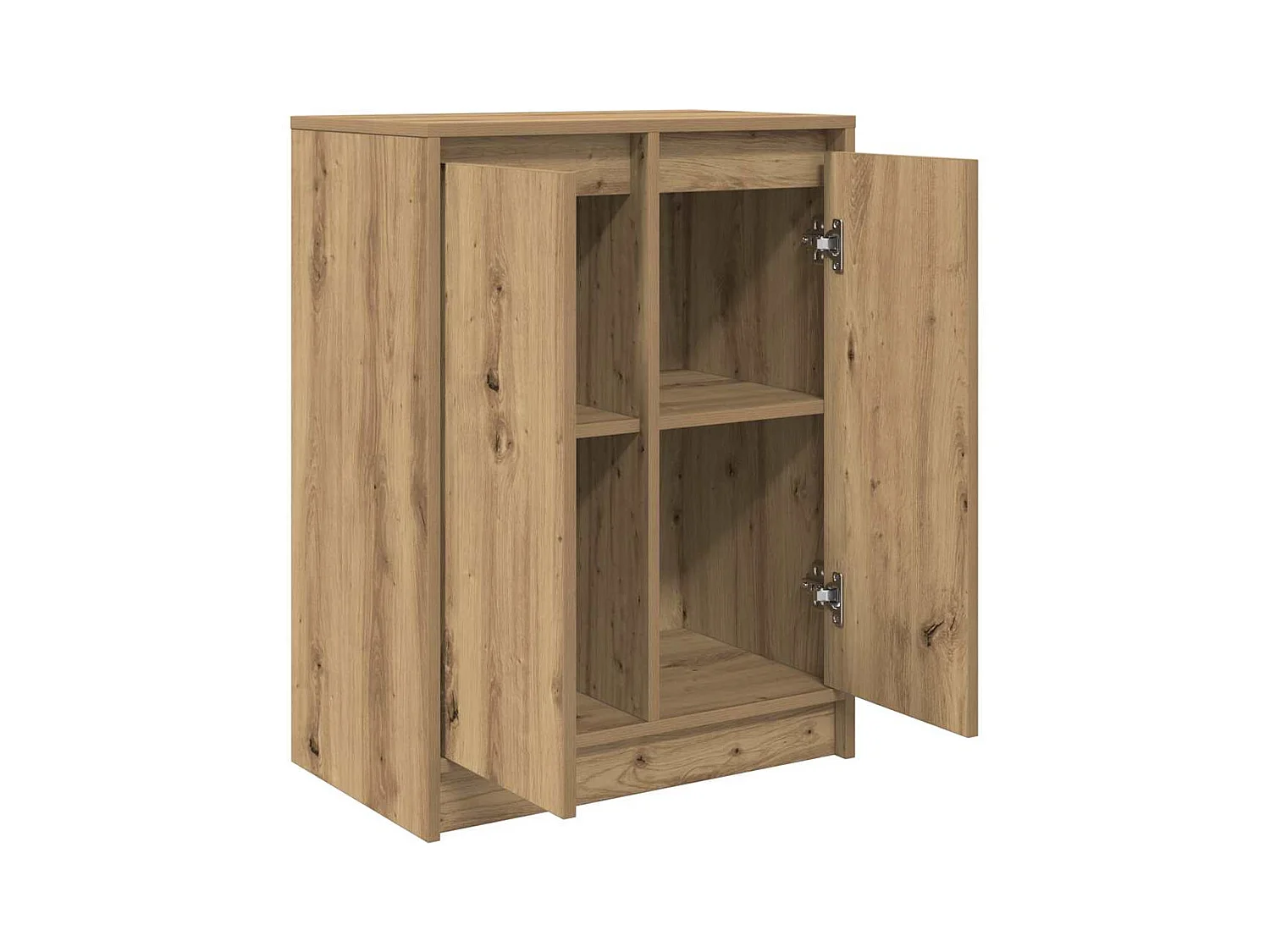 Buffet | Bahut | Meuble de rangement chêne artisanal 57x34x76 cm bois d'ingénierie
