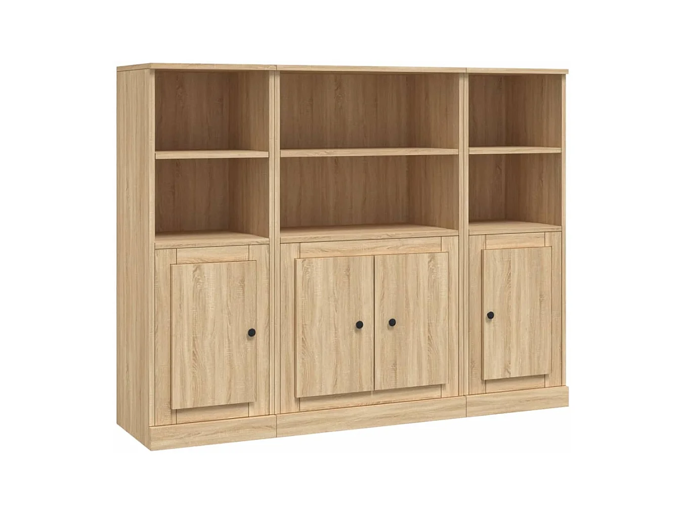 Credenze | Buffet | Armadi 3 pz Rovere Sonoma in Legno Multistrato