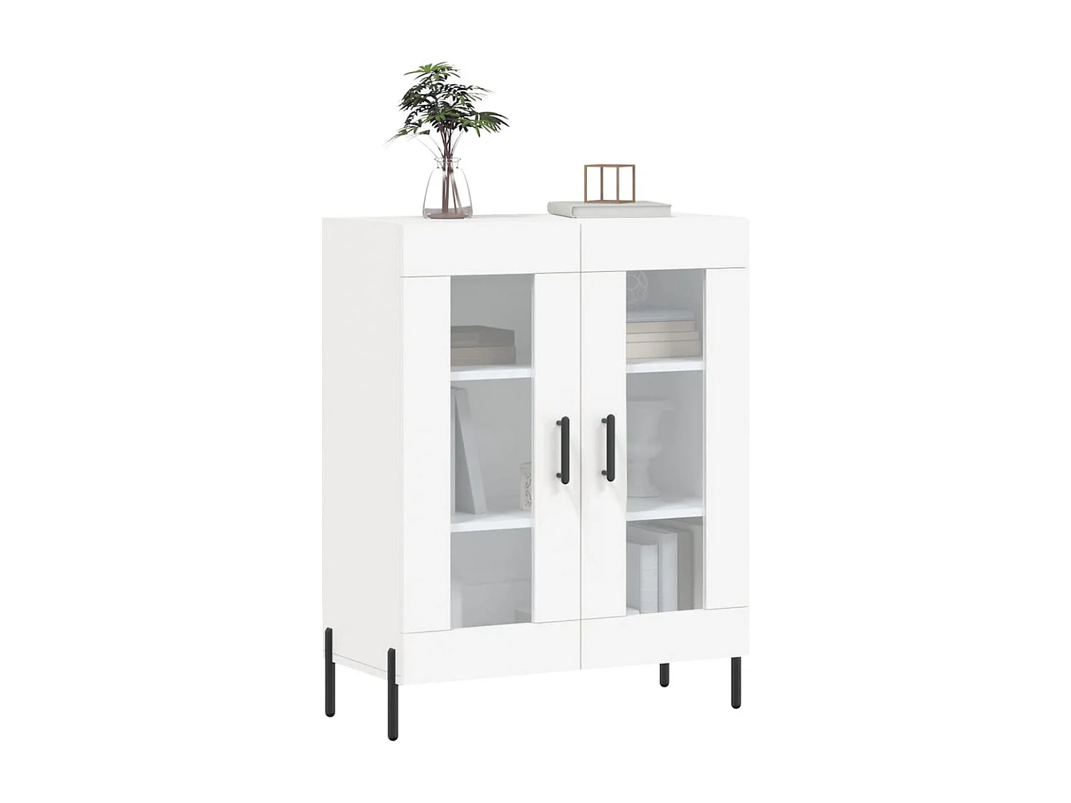 Buffet | Bahut | Meuble de rangement blanc 69,5x34x90 cm bois d'ingénierie