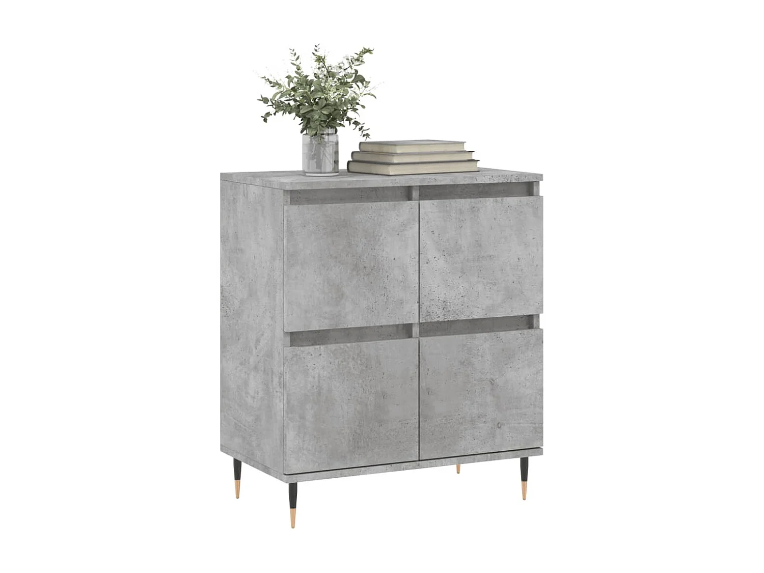 Credenza | Buffet | Armadio Grigio Cemento 60x35x70 cm in Legno Multistrato