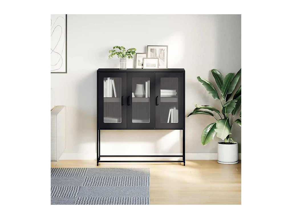 Buffet | Bahut | Meuble de rangement anthracite 100,5x39x107 cm acier laminé à froid