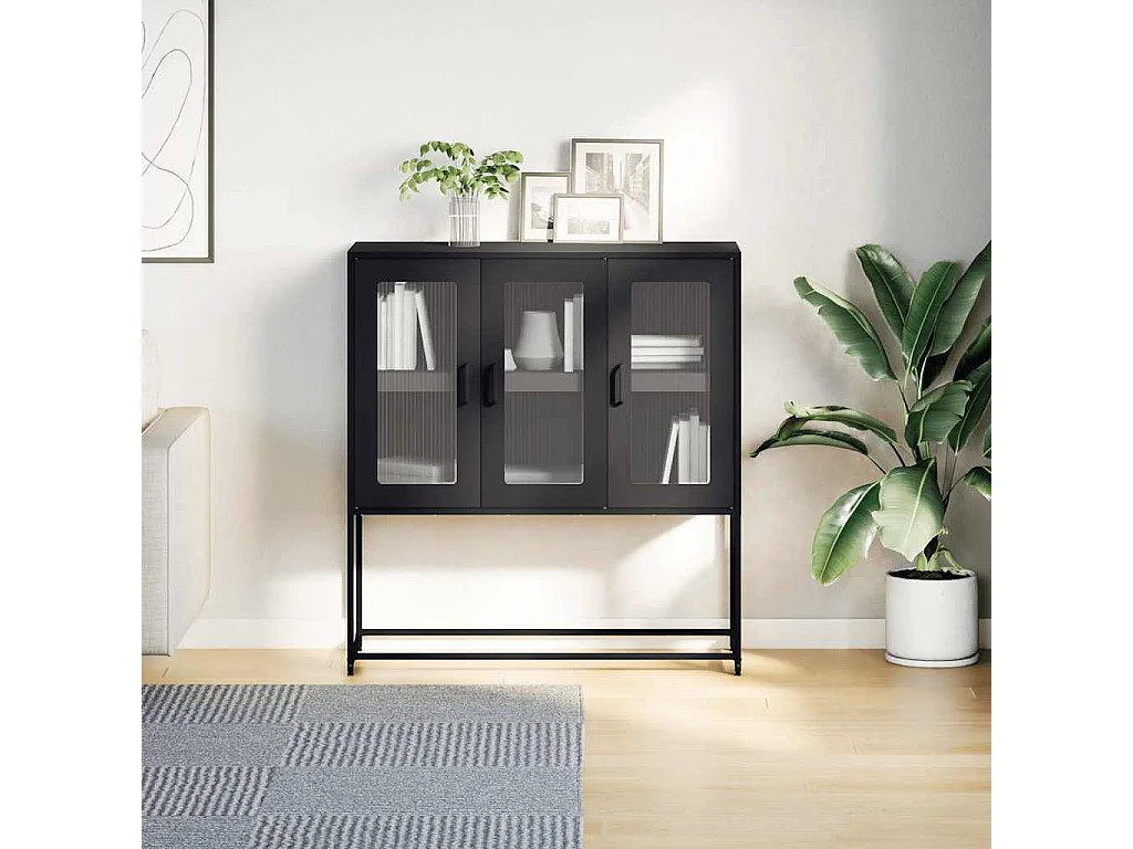 Buffet | Bahut | Meuble de rangement anthracite 100,5x39x107 cm acier laminé à froid