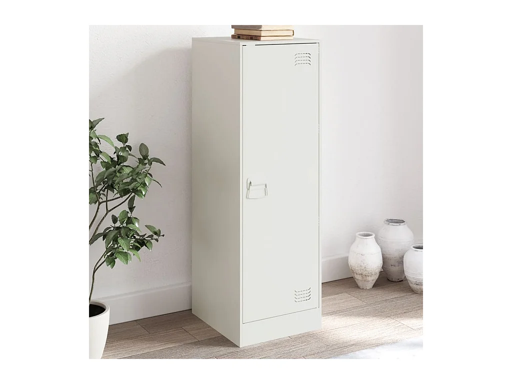 Buffet | Bahut | Meuble de rangement blanc 34,5x39x107 cm acier