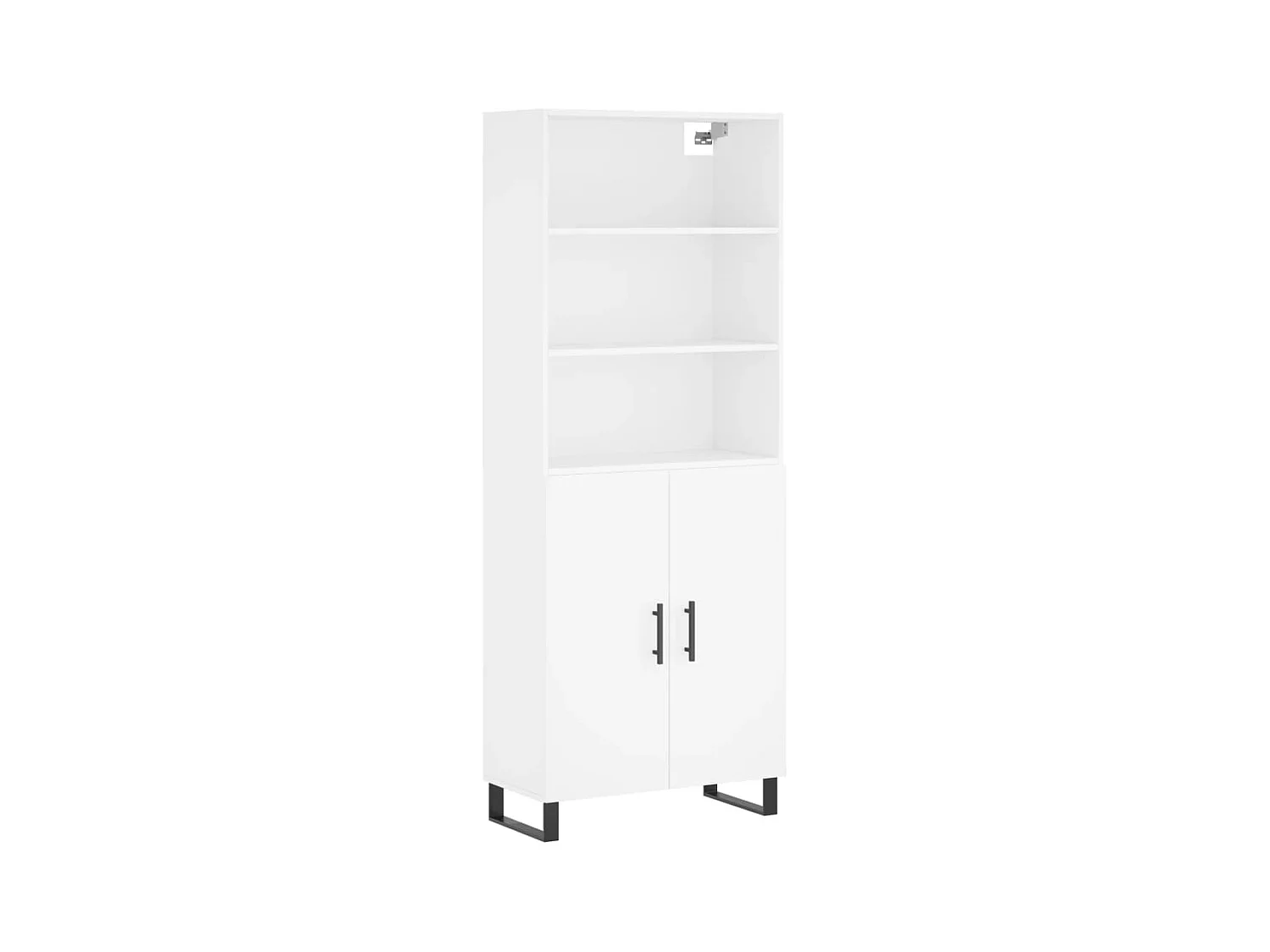 Buffet | Bahut | Meuble de rangement haut Blanc 69,5x34x180 cm Bois d'ingénierie