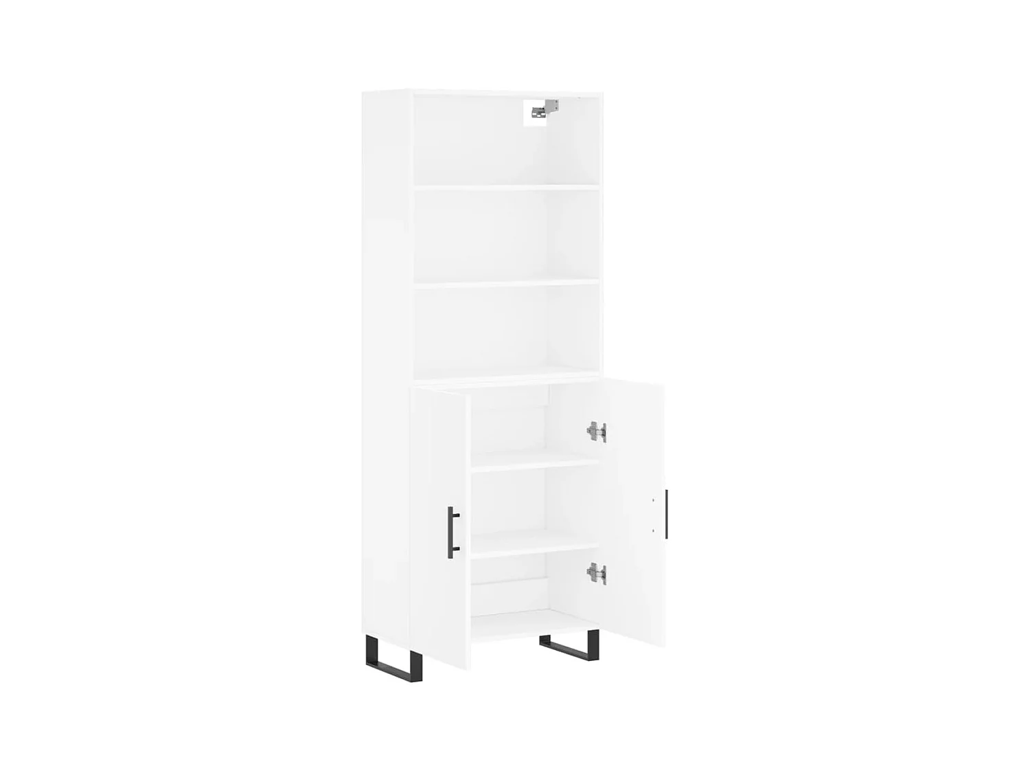 Buffet | Bahut | Meuble de rangement haut Blanc 69,5x34x180 cm Bois d'ingénierie