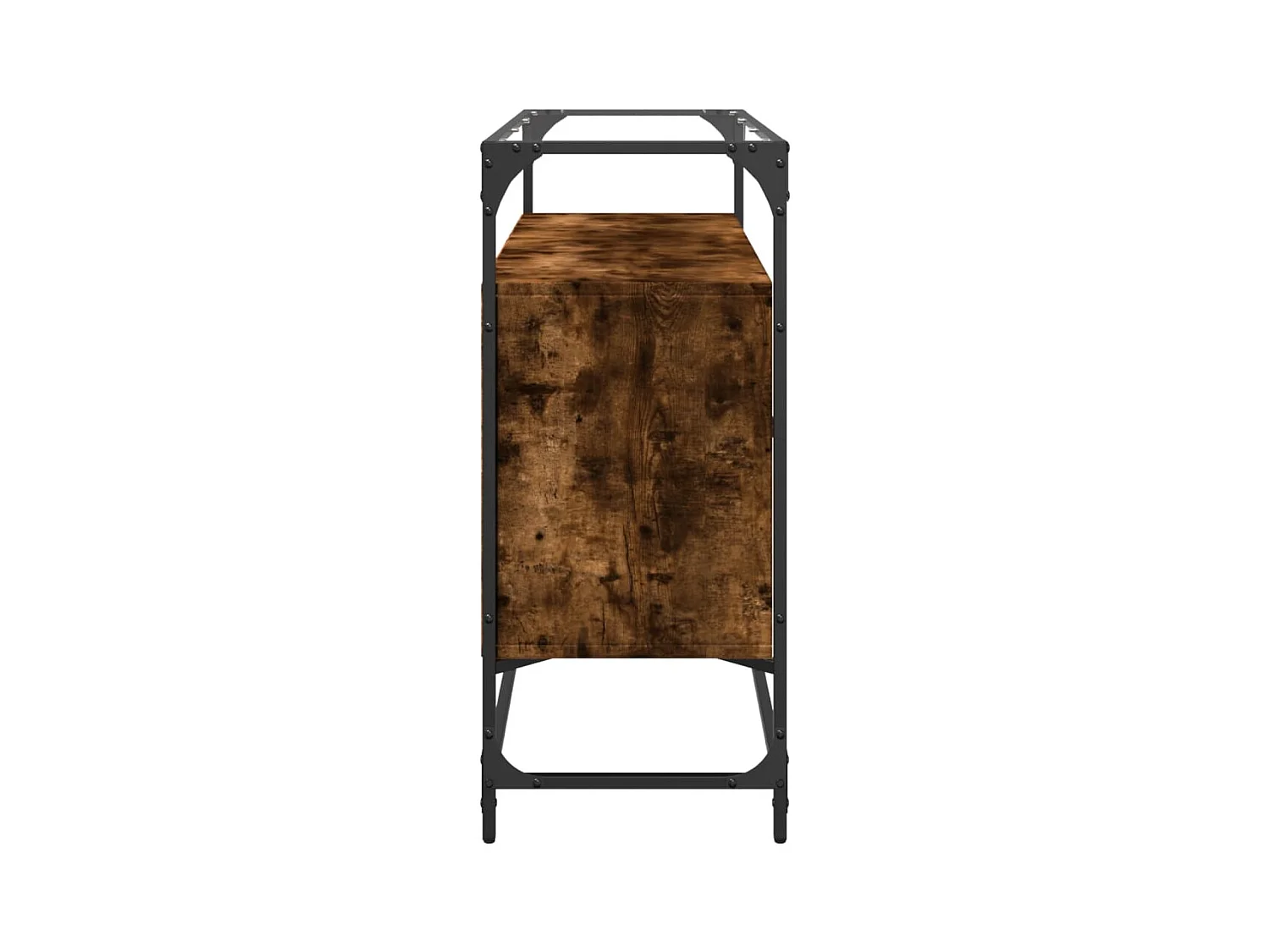 Credenza | Buffet | Armadio Piano Vetro Rovere Fumo 98x35x81cm Legno Multistrato