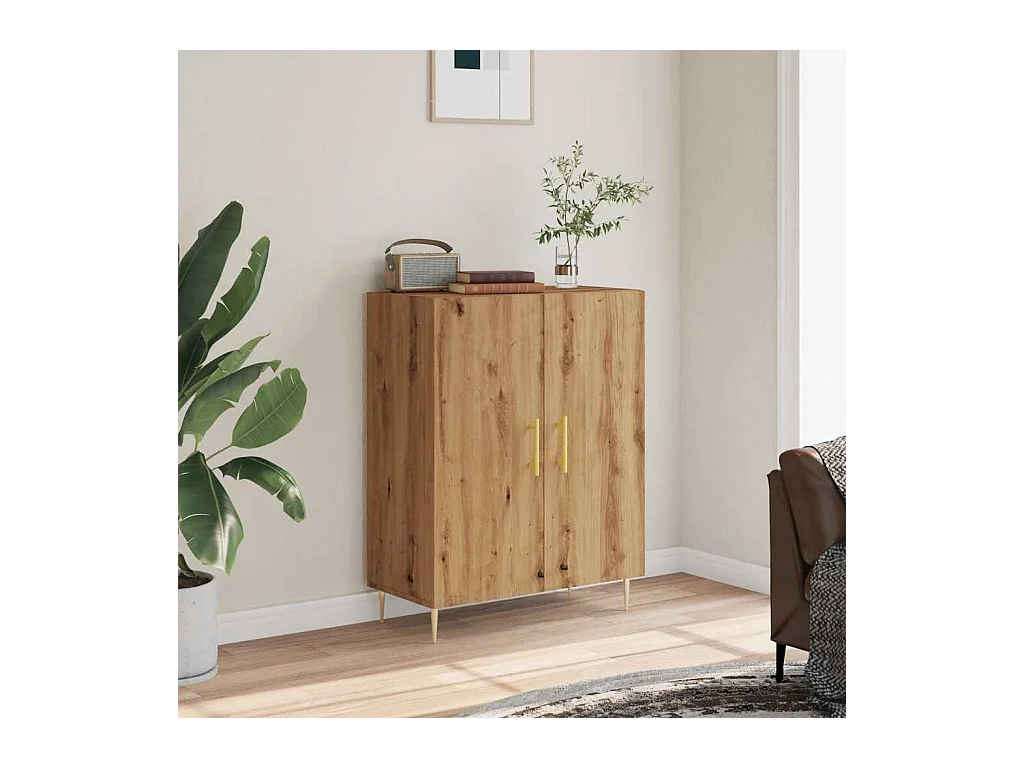 Credenza | Buffet | Armadio Rovere Artigianale 69,5x34x90 cm in Legno Multistrato