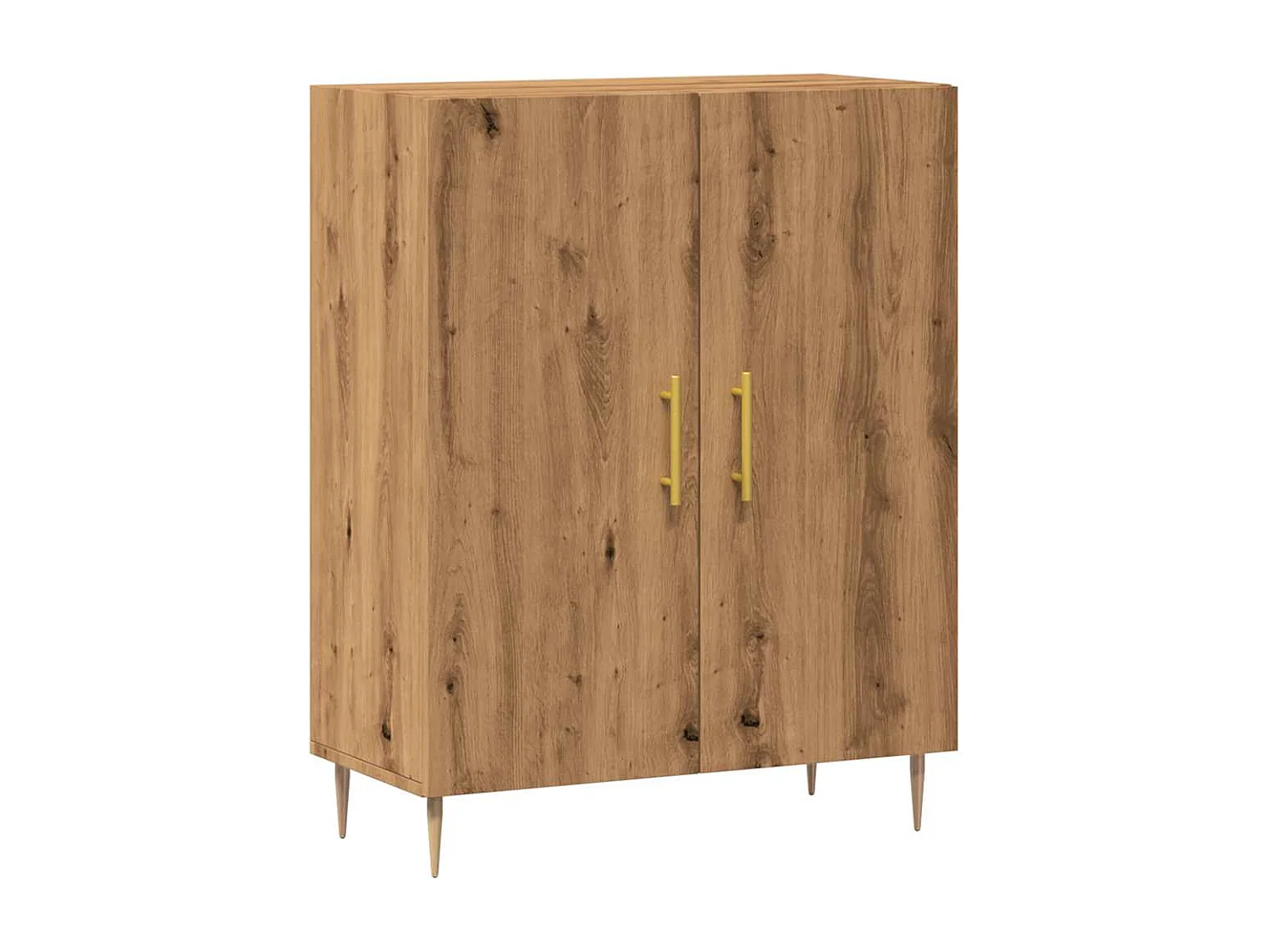 Buffet | Bahut | Meuble de rangement chêne artisanal 69,5x34x90 cm bois d'ingénierie
