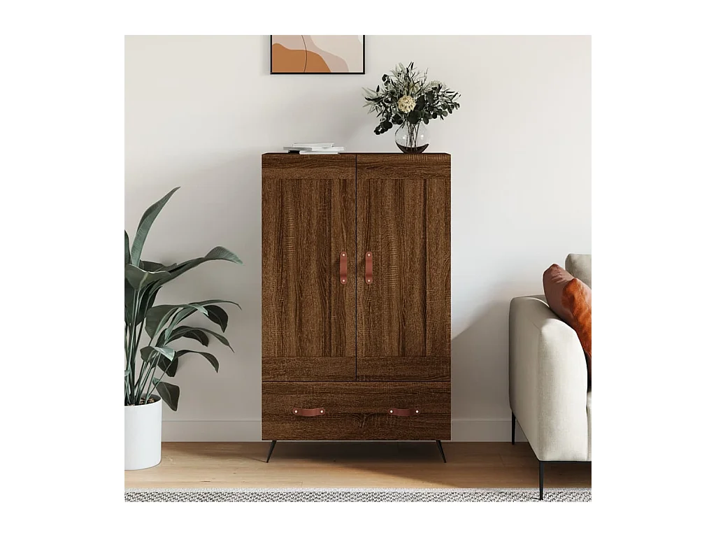 Credenza | Buffet | Armadio Rovere Marrone 69,5x31x115 cm in Legno Multistrato