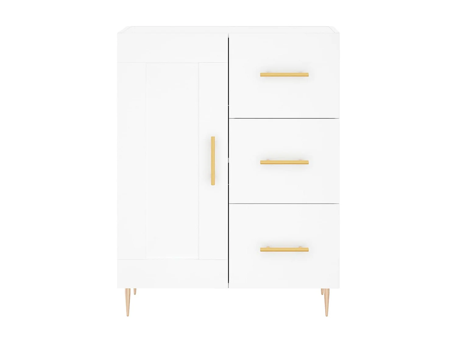 Buffet | Bahut | Meuble de rangement blanc 69,5x34x90 cm bois d'ingénierie