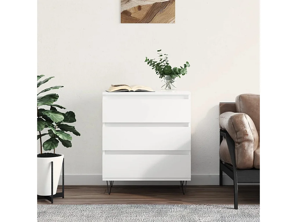 Buffet | Bahut | Meuble de rangement Blanc 60x35x70 cm Bois d'ingénierie