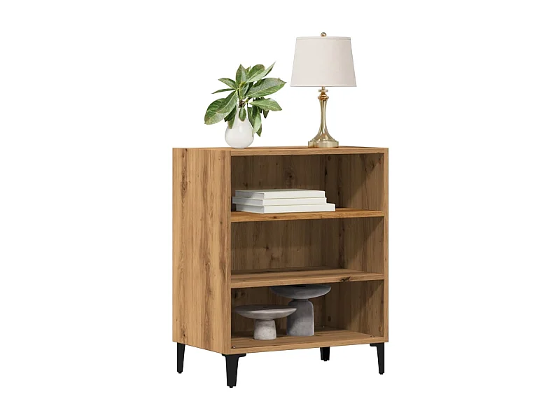 Buffet | Bahut | Meuble de rangement chêne artisanal 57x35x70 cm bois d'ingénierie