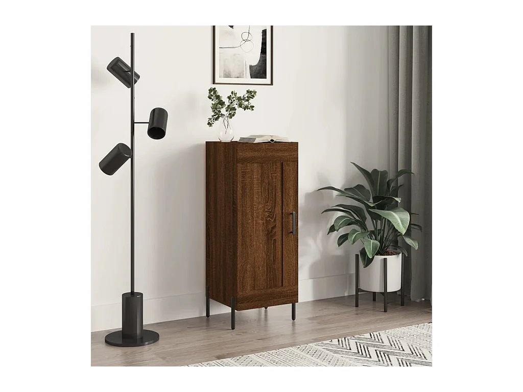 Credenza | Buffet | Armadio Rovere Marrone 34,5x34x90 cm in Legno Multistrato