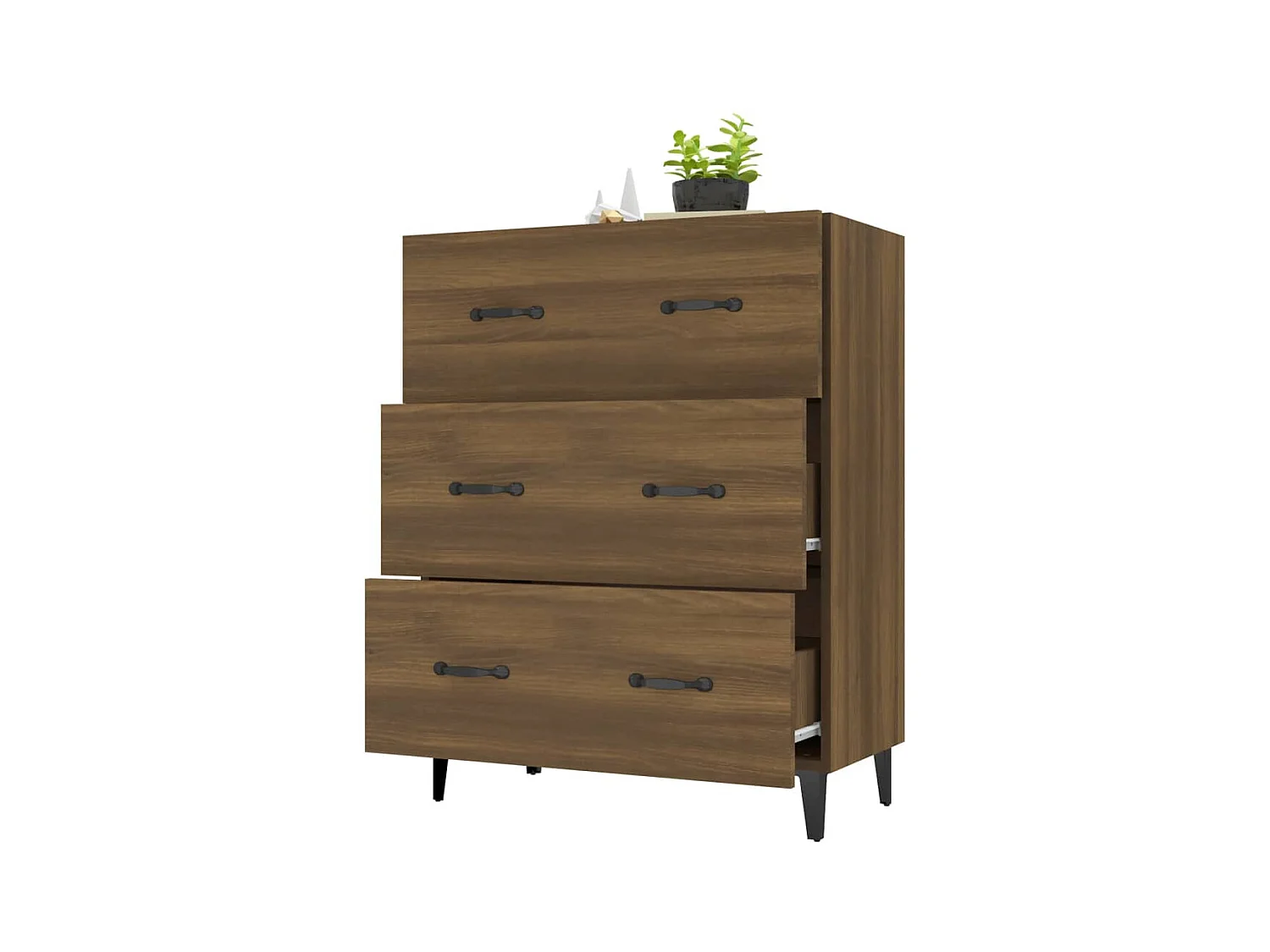 Buffet | Bahut | Meuble de rangement chêne marron 69,5x34x90 cm bois d'ingénierie