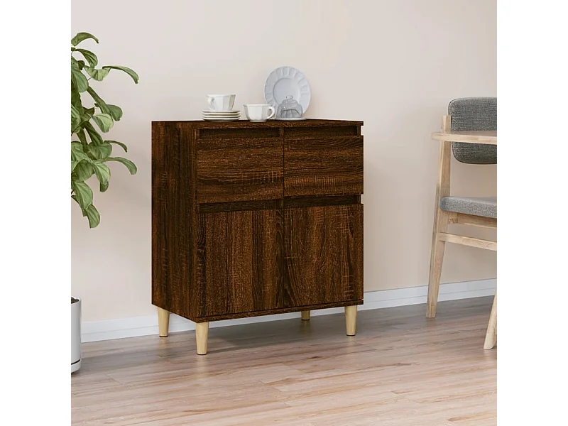 Buffet | Bahut | Meuble de rangement Chêne marron 60x35x70 cm Bois d'ingénierie