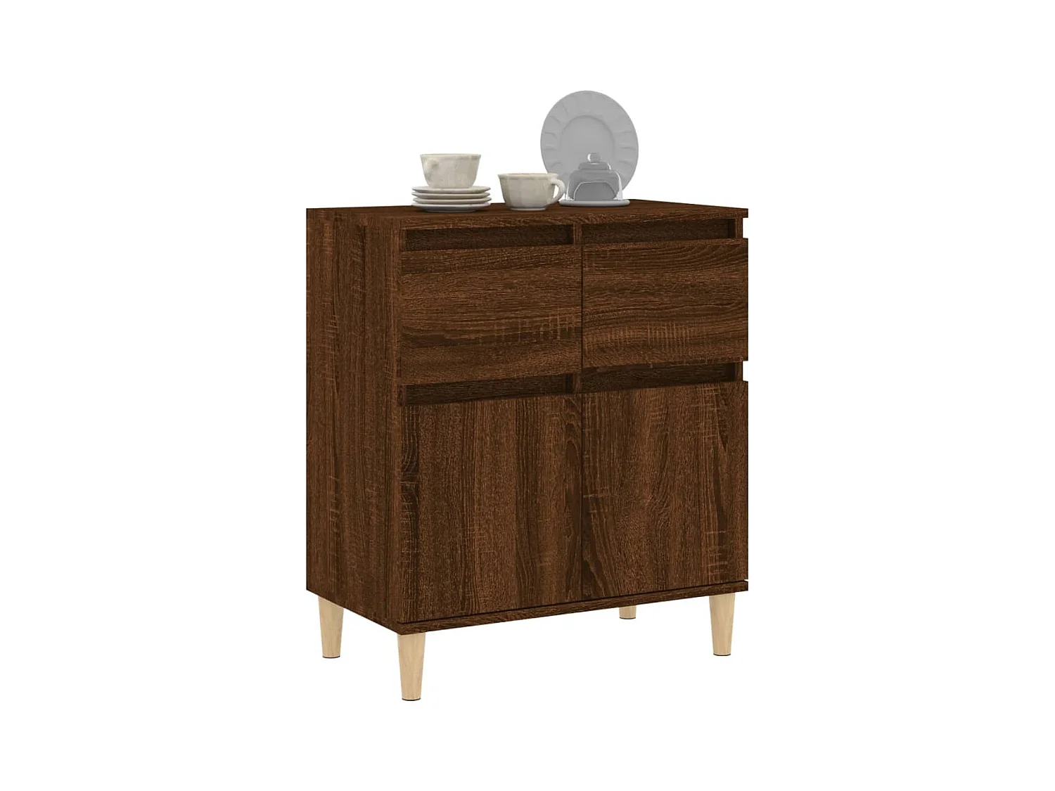 Buffet | Bahut | Meuble de rangement Chêne marron 60x35x70 cm Bois d'ingénierie