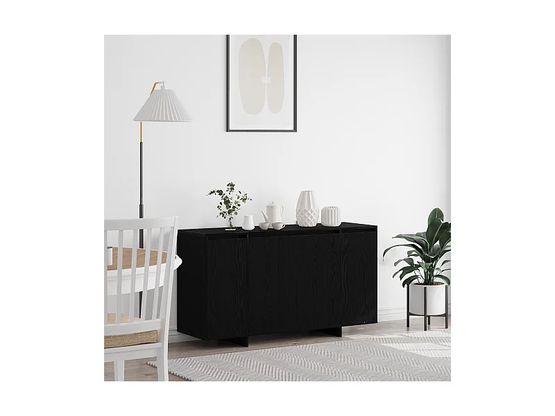 Credenza | Buffet | Armadio in Rovere Nero Rovere nero Impiallacciatura in legno