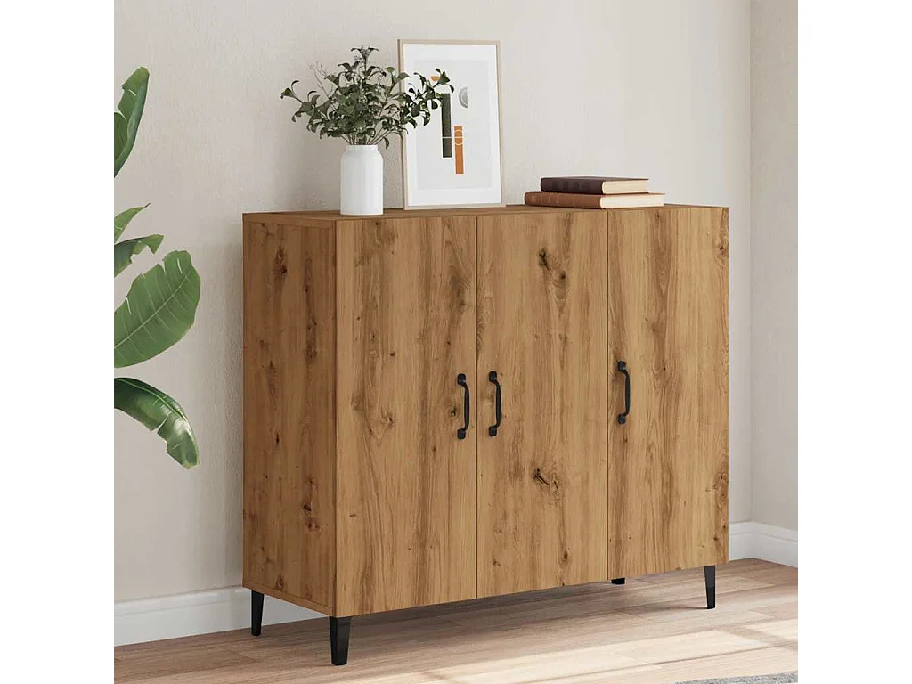 Credenza | Buffet | Armadio Rovere Artigianale 90x34x80 cm in Legno Multistrato