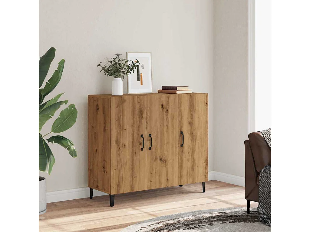 Credenza | Buffet | Armadio Rovere Artigianale 90x34x80 cm in Legno Multistrato