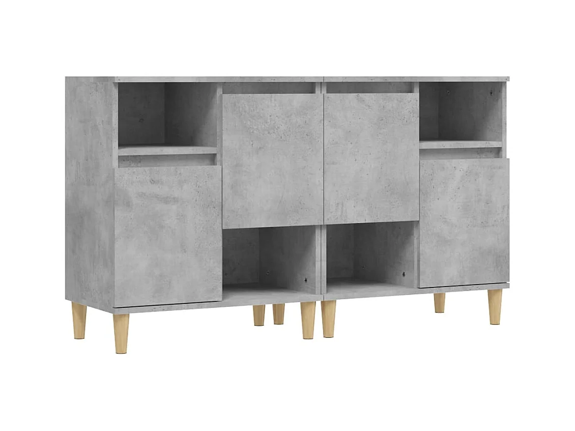 Credenze | Buffet | Armadi 2pz Grigio Cemento 60x35x70 cm in Legno Multistrato