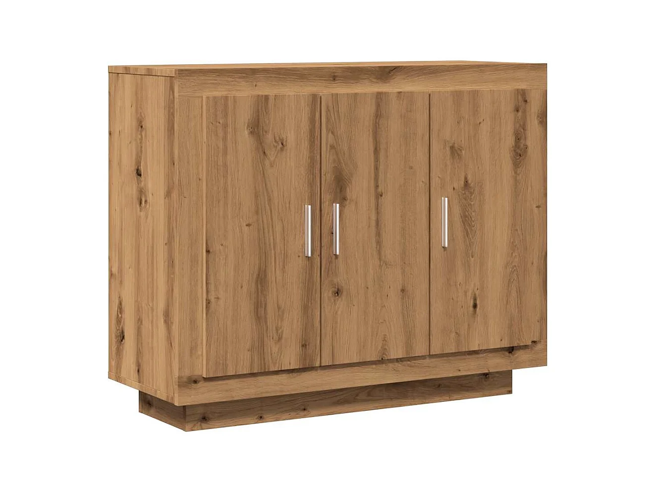 Buffet | Bahut | Meuble de rangement chêne artisanal 92x35x75 cm bois d'ingénierie