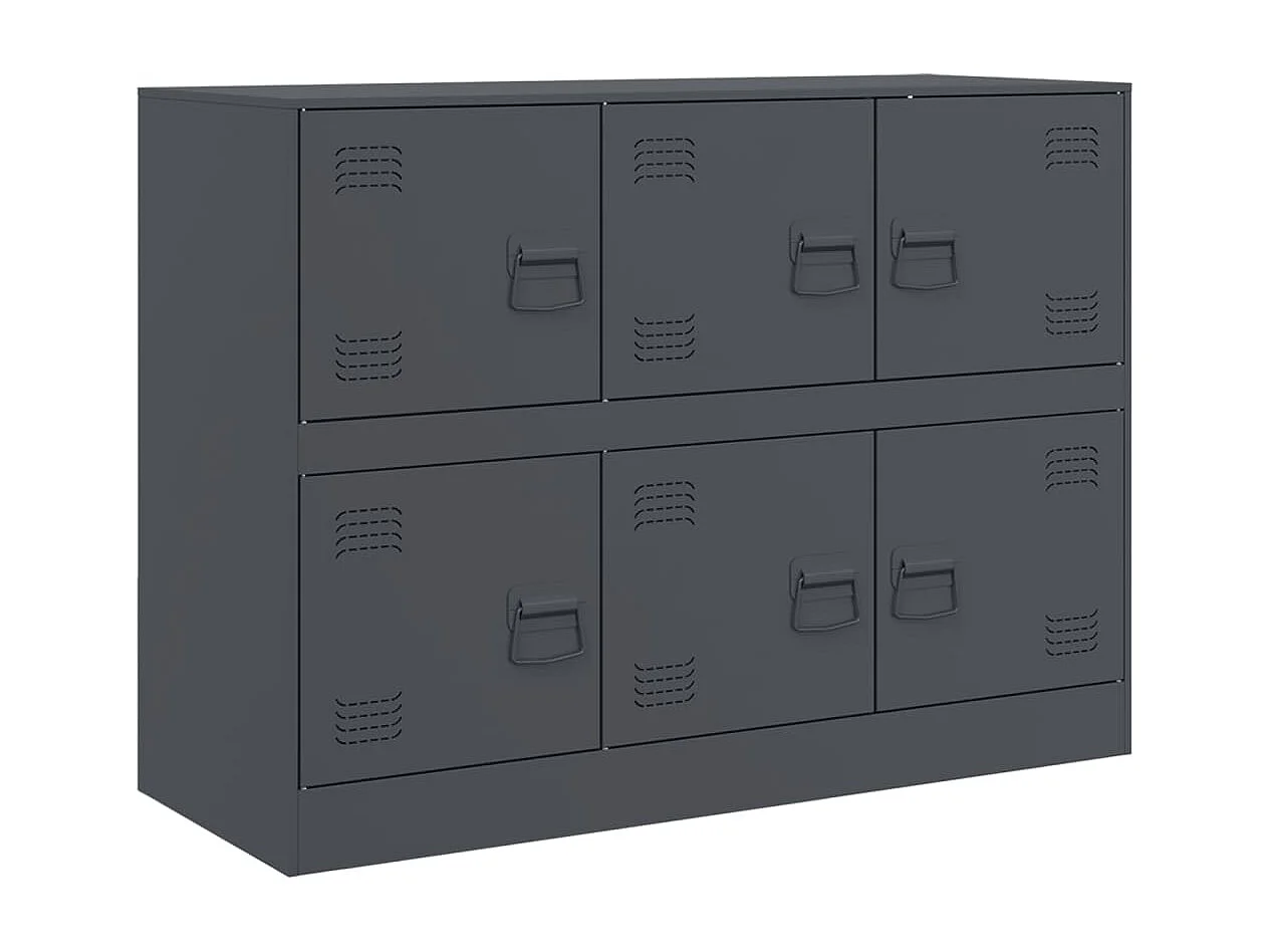 Buffet | Bahut | Meuble de rangement anthracite 99x39x73 cm acier