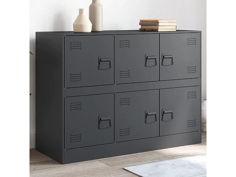 Buffet | Bahut | Meuble de rangement anthracite 99x39x73 cm acier