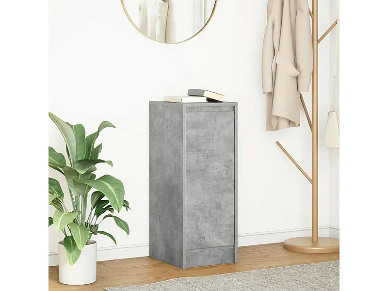 Credenza | Buffet | Armadio Grigio Cemento 29,5x34x76 cm in Legno Multistrato