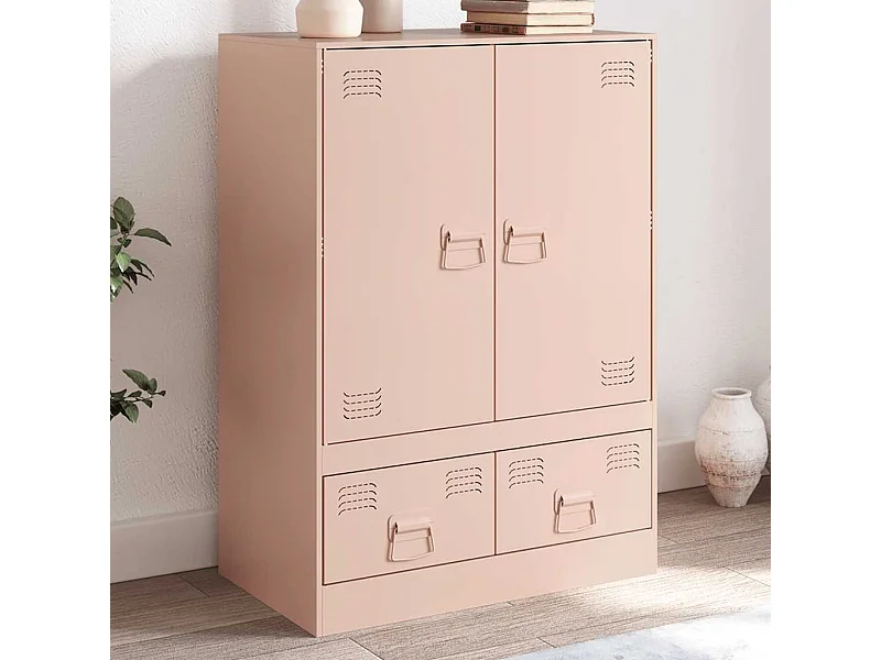 Credenza | Buffet | Armadio Rosa 67x39x95 cm in Acciaio