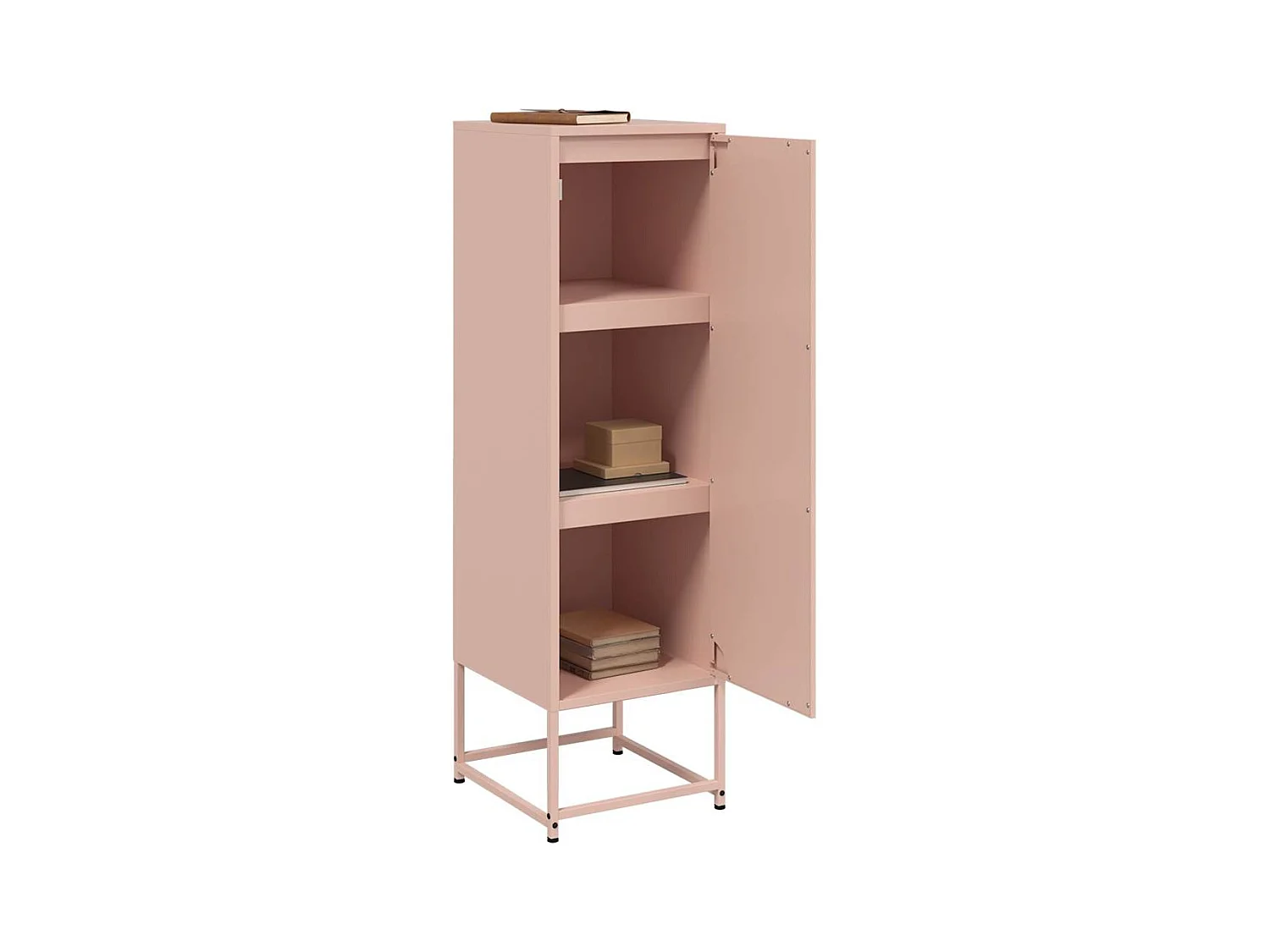 Buffet | Bahut | Meuble de rangement haut rose 36x39x123 cm acier