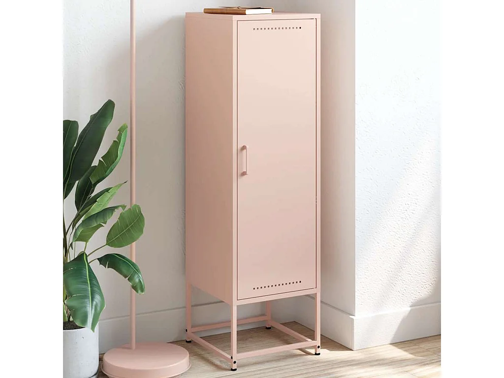 Buffet | Bahut | Meuble de rangement haut rose 36x39x123 cm acier