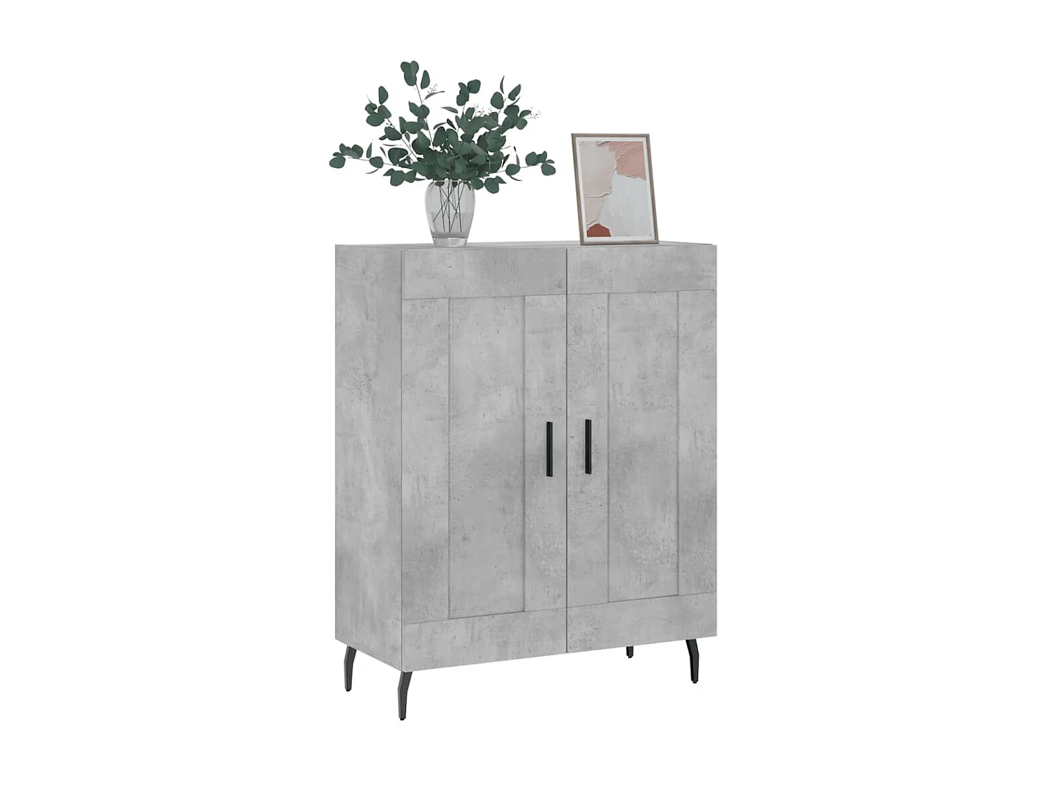 Buffet | Bahut | Meuble de rangement gris béton 69,5x34x90 cm bois d'ingénierie