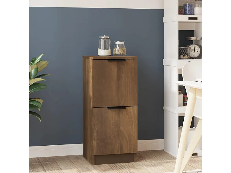 Credenza | Buffet | Armadio Rovere Marrone 30x30x70 cm in Legno Multistrato