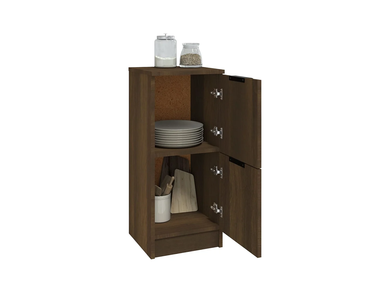 Credenza | Buffet | Armadio Rovere Marrone 30x30x70 cm in Legno Multistrato