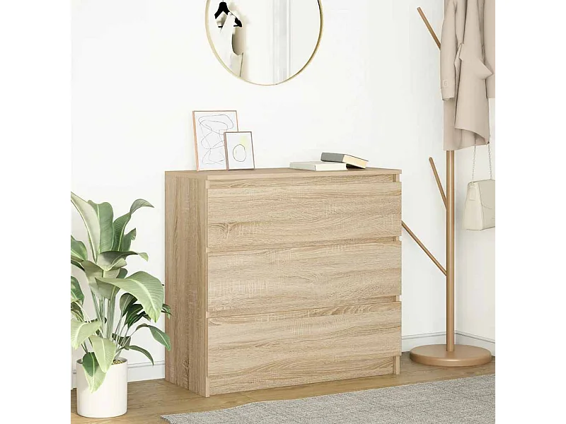 Buffet | Commode à tiroir | Meuble de rangement chêne sonoma 80x35x76 cm bois d'ingénierie
