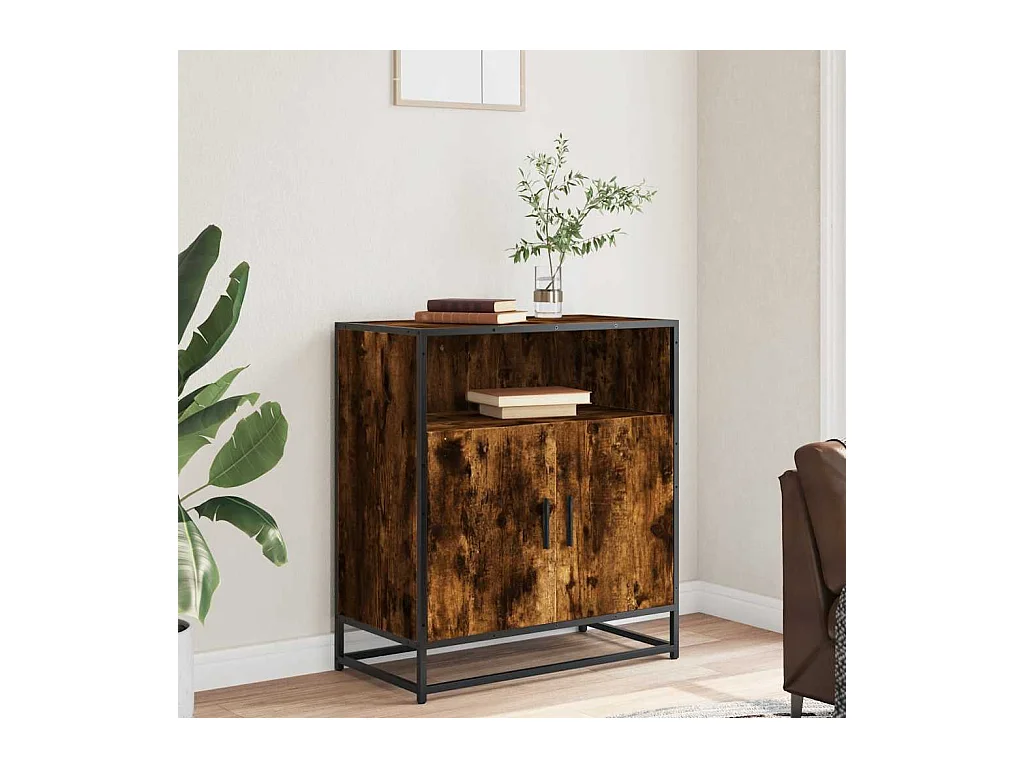 Credenza | Buffet | Armadio Rovere Fumo 68x35x76 cm in Legno Multistrato