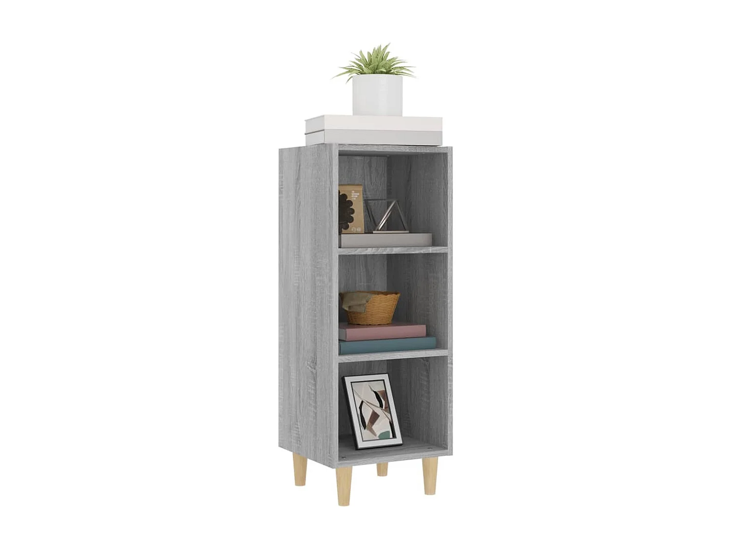 Buffet | Bahut | Meuble de rangement Sonoma gris 34,5x32,5x90 cm Bois d'ingénierie