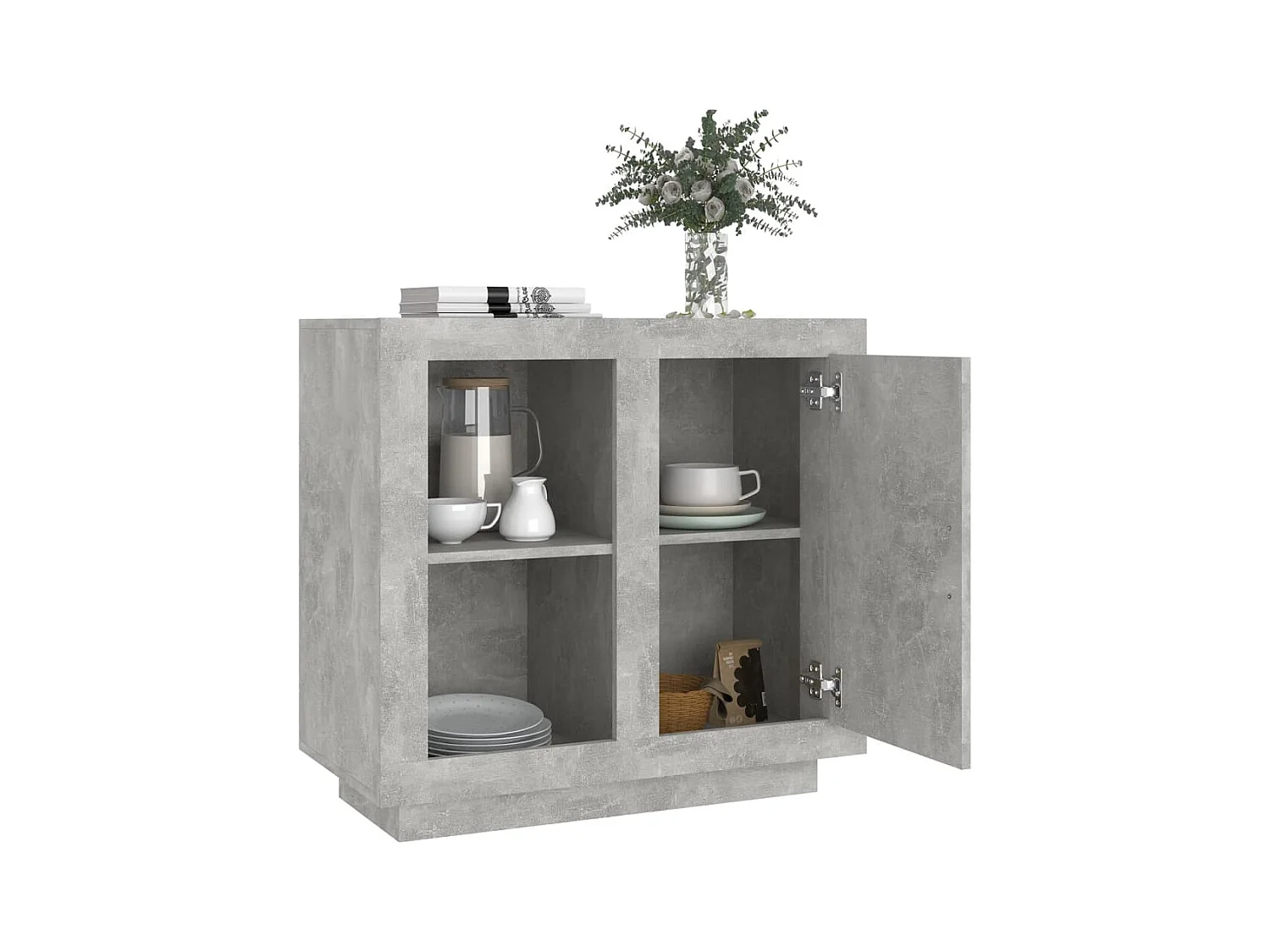 Buffet | Bahut | Meuble de rangement Gris béton 80x40x75 cm