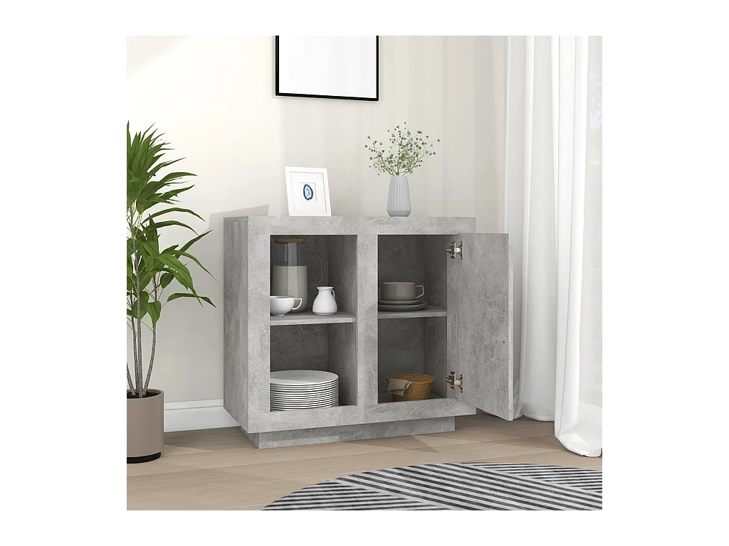Buffet | Bahut | Meuble de rangement Gris béton 80x40x75 cm