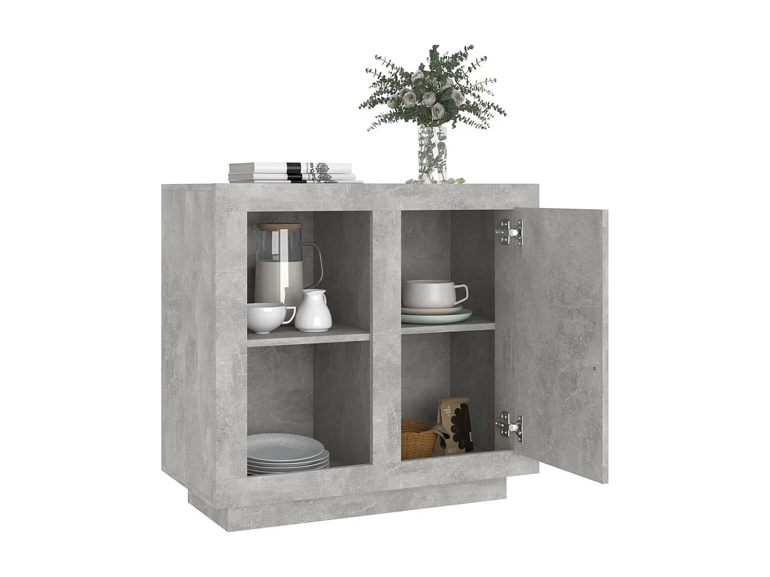 Buffet | Bahut | Meuble de rangement Gris béton 80x40x75 cm