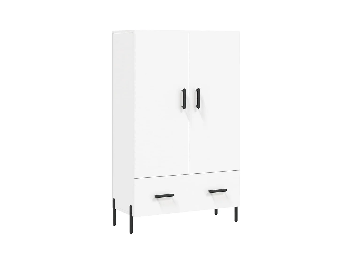 Credenza | Buffet | Armadio Bianca 69,5x31x115 cm in Legno Multistrato