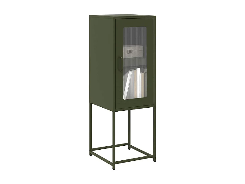Buffet | Bahut | Meuble de rangement vert olive 36x39x107 cm acier laminé à froid