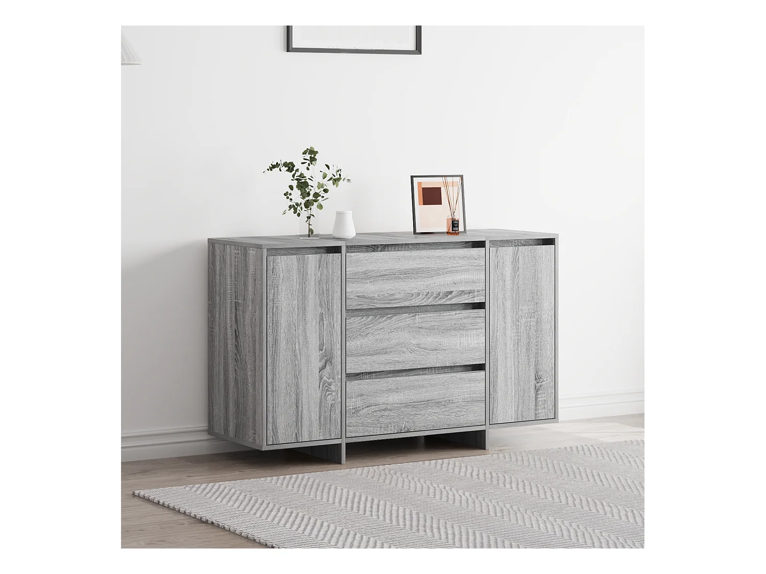Buffet | Bahut | Meuble de rangement Gris Sonoma 120x41x75 cm en Bois d'ingénierie