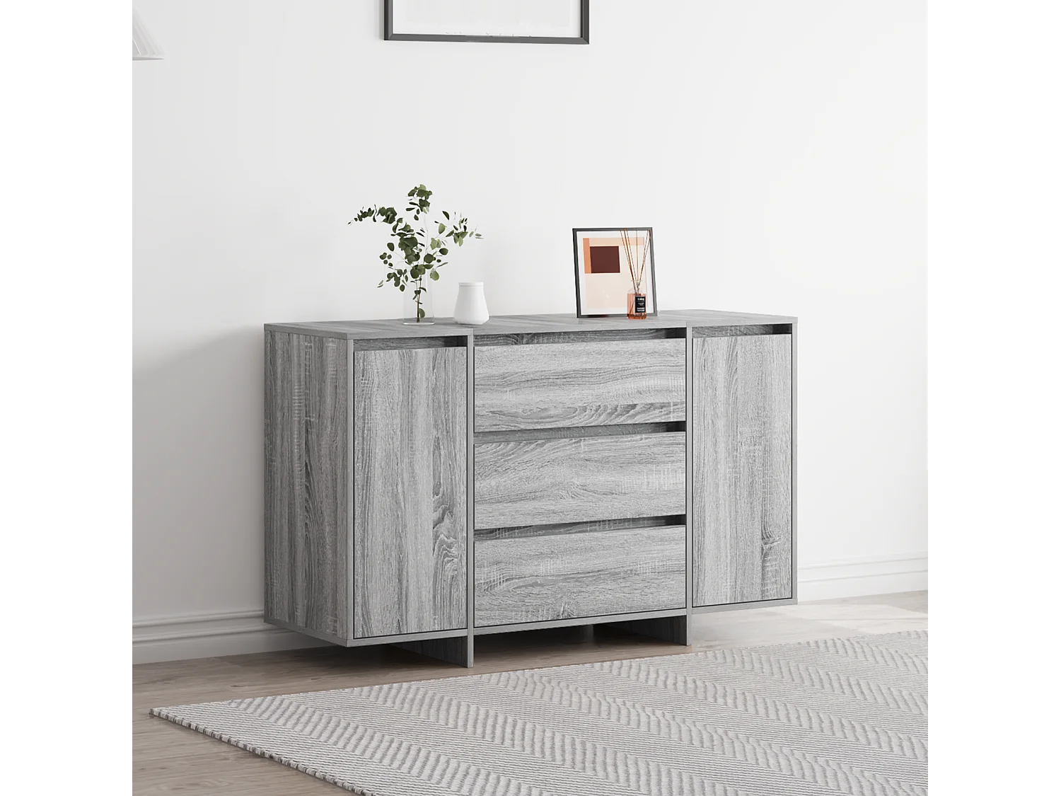 Buffet | Bahut | Meuble de rangement Gris Sonoma 120x41x75 cm en Bois d'ingénierie
