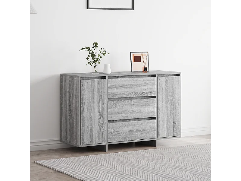 Buffet | Bahut | Meuble de rangement Gris Sonoma 120x41x75 cm en Bois d'ingénierie