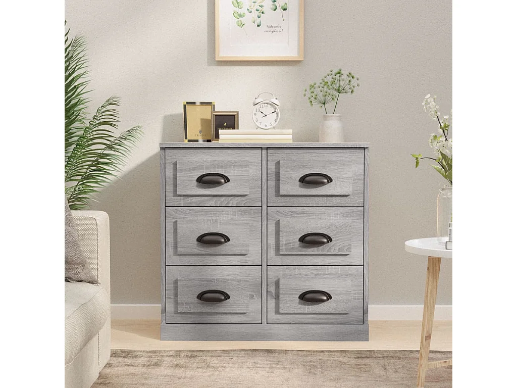 Buffet | Bahut | Meuble de rangement sonoma gris 70x35,5x67,5 cm bois d'ingénierie