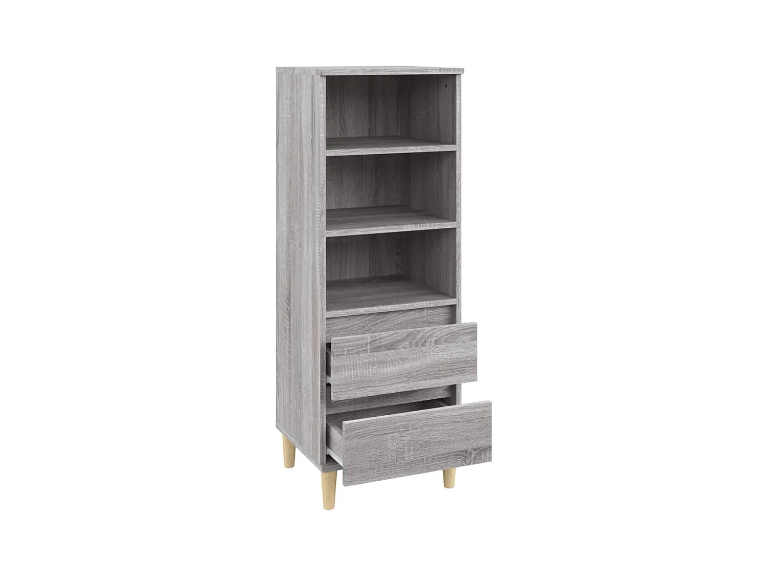 Buffet | Bahut | Meuble de rangement haut Sonoma gris 40x36x110 cm Bois d'ingénierie
