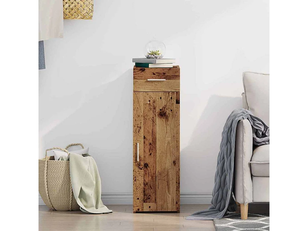 Credenza | Buffet | Armadio in Legno Vecchio 30x42,5x93 cm in Legno Ingegnerizzato